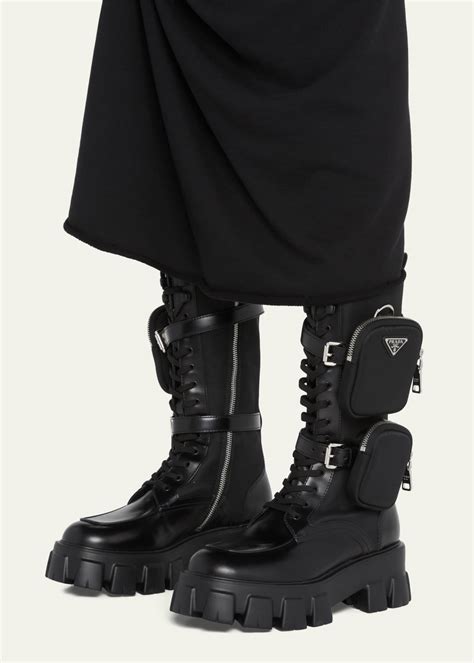 cheap prada boots|prada combat boots with pouches.